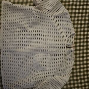 Lightweight White Eyelet Crop Top - Unbranded Kendall Jenner